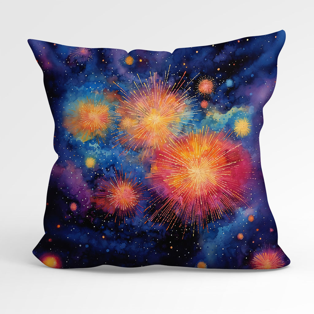 👉 PRINT ON DEMAND 👈 CUSHION Fabric Panel Galaxy Fireworks CP-63