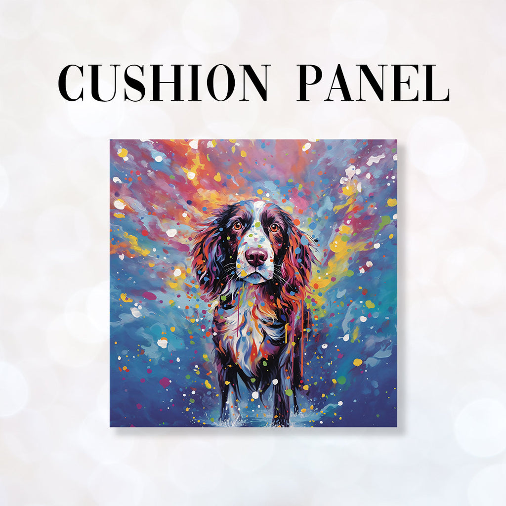 👉 PRINT ON DEMAND 👈 CUSHION Fabric Panel Spaniel Splashes CP-7