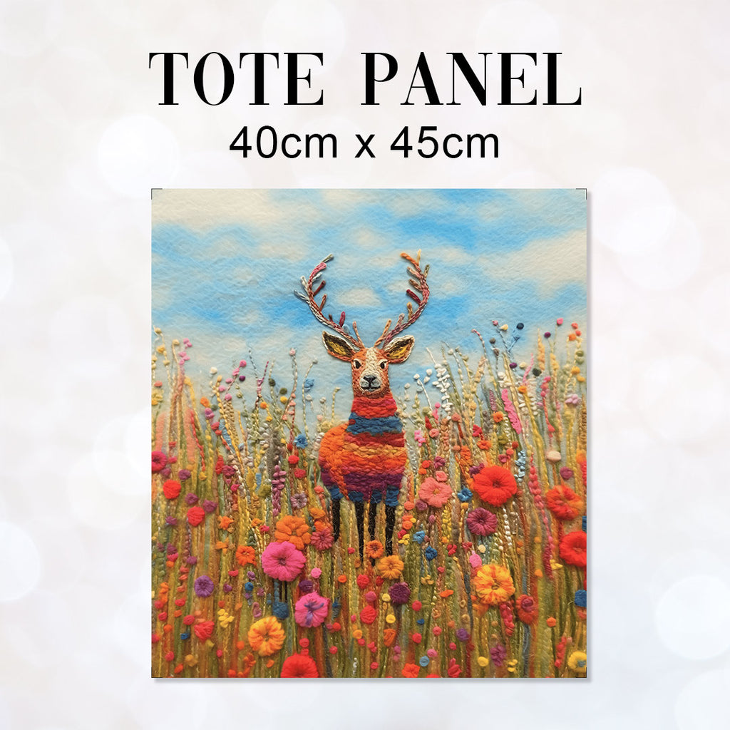👉 PRINT ON DEMAND 👈 TOTE Felted Stag TP-82 Fabric Bag Panel
