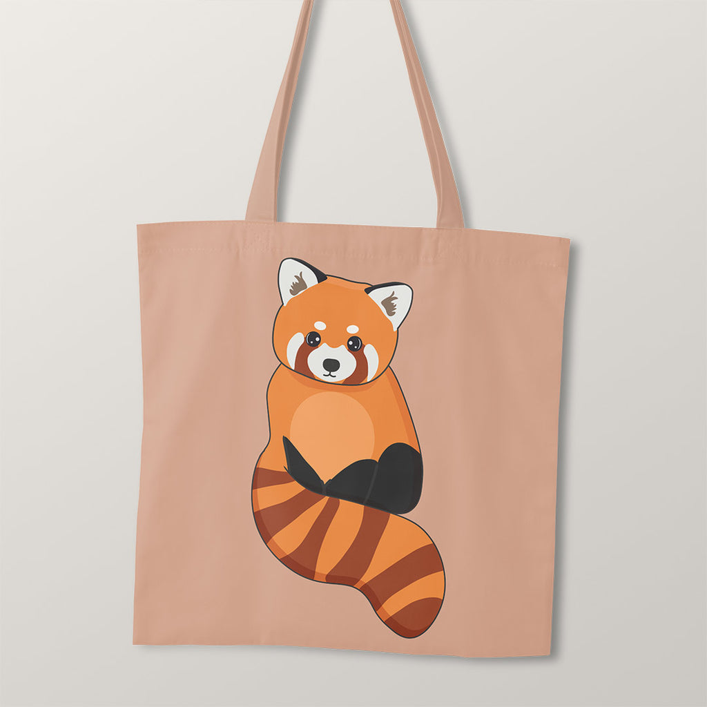 👉 PRINT ON DEMAND 👈 TOTE Cute Red Panda TP-9 Fabric Bag Panel