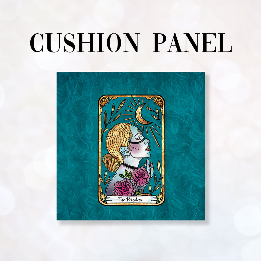 👉 PRINT ON DEMAND 👈 CUSHION Fabric Panel Tarot The Priestess