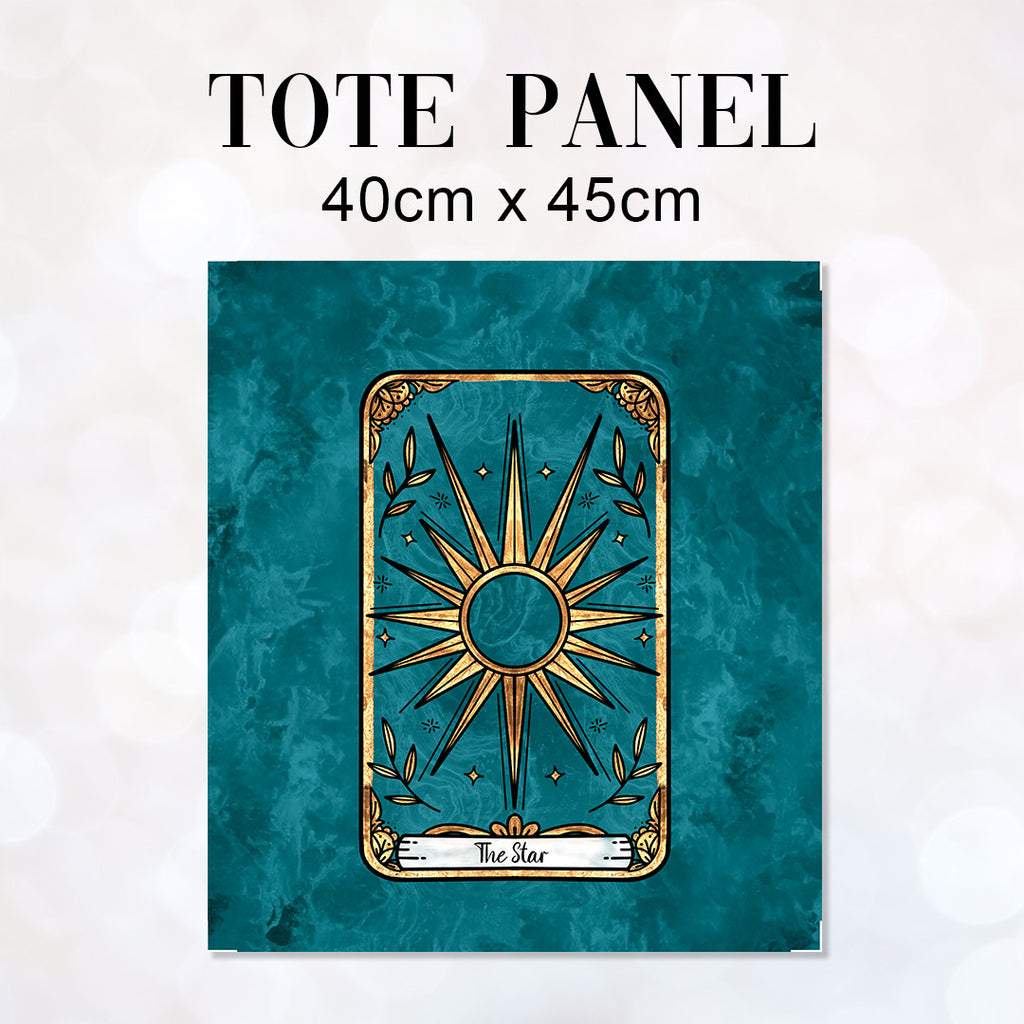 👉 PRINT ON DEMAND 👈 TOTE Tarot The Stars Fabric Bag Panel