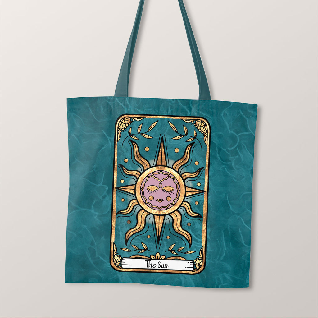 👉 PRINT ON DEMAND 👈 TOTE Tarot The Sun Fabric Bag Panel