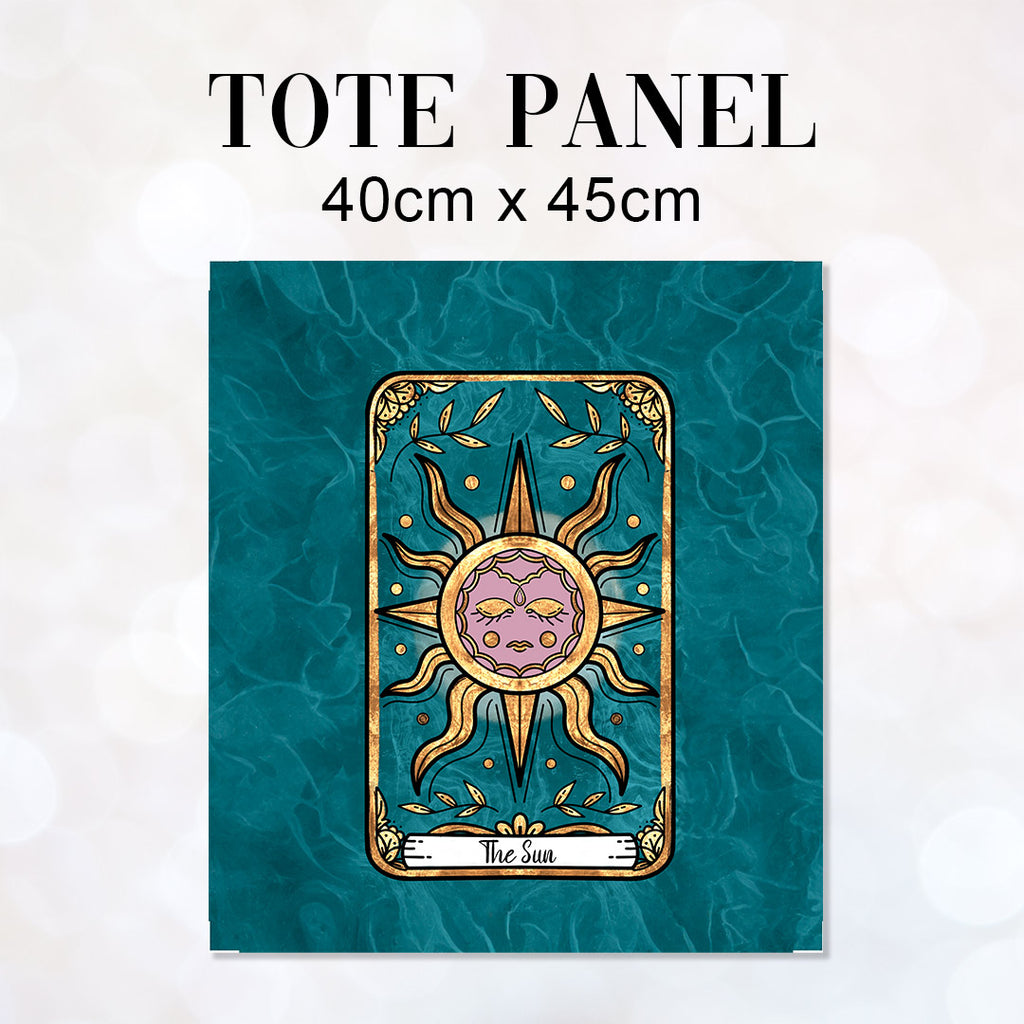 👉 PRINT ON DEMAND 👈 TOTE Tarot The Sun Fabric Bag Panel