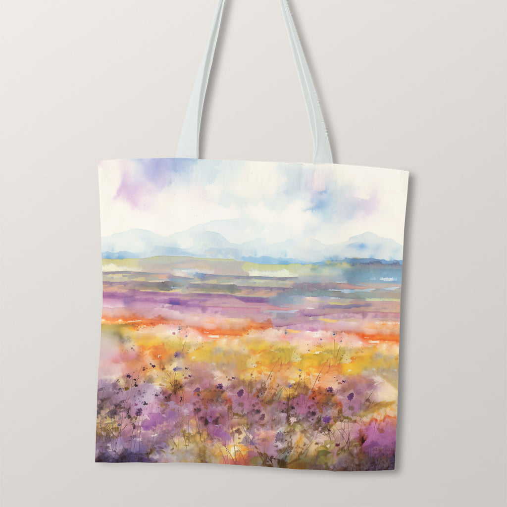 👉 PRINT ON DEMAND 👈 TOTE CO-ORD Watercolour Highland Cow Fabric Bag Panel