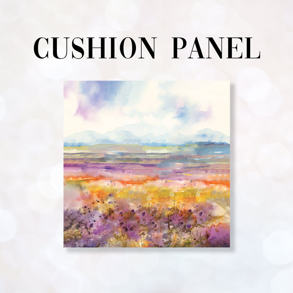 👉 PRINT ON DEMAND 👈 CUSHION Fabric Panel Watercolour Highland Cow CO-ORD