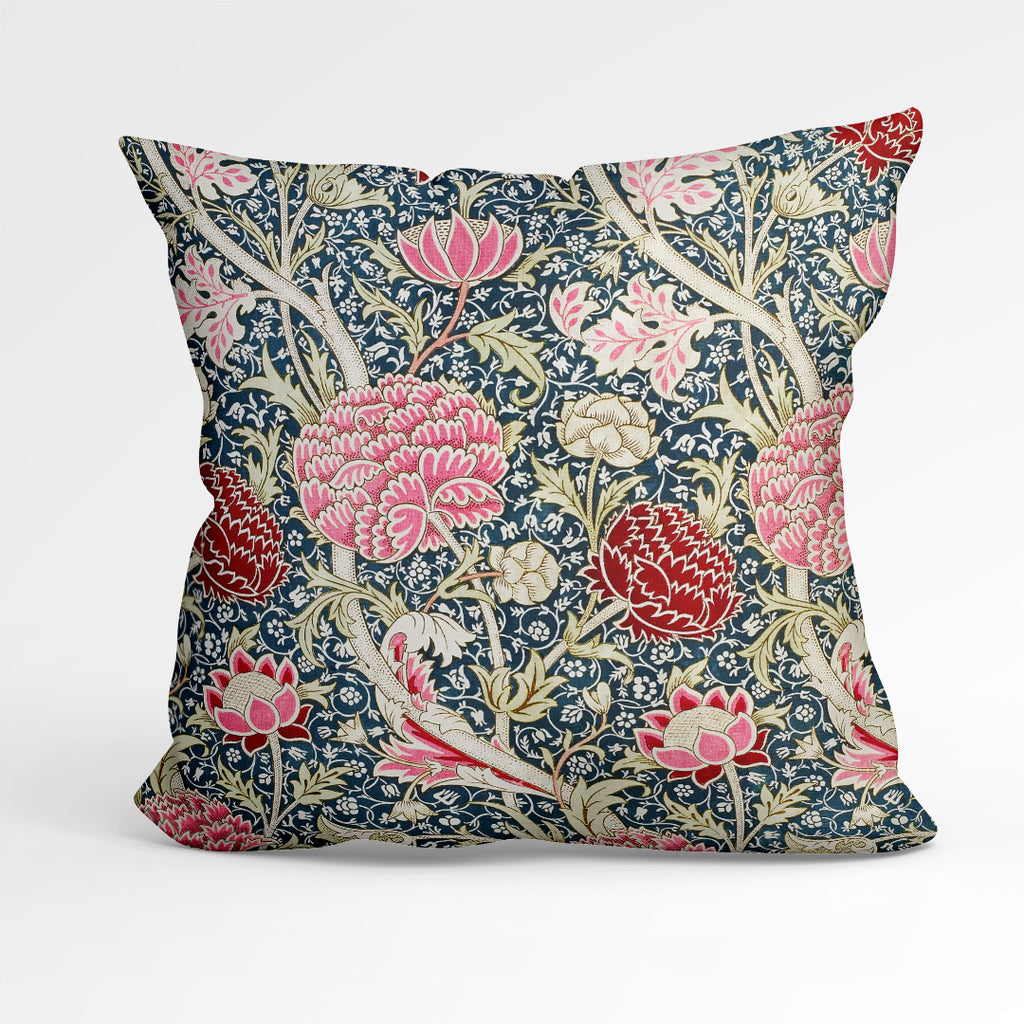 👉 PRINT ON DEMAND 👈 CUSHION Fabric Panel William Morris Pink Flowers