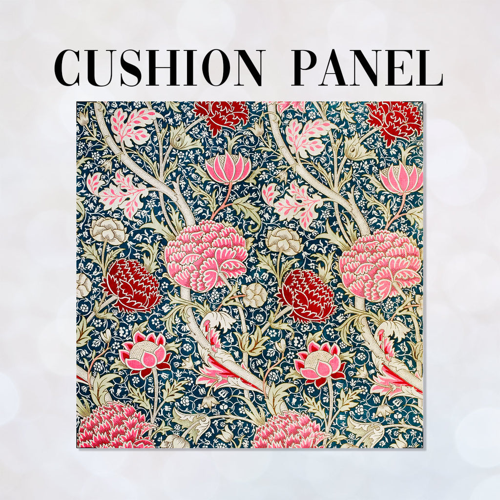👉 PRINT ON DEMAND 👈 CUSHION Fabric Panel William Morris Pink Flowers