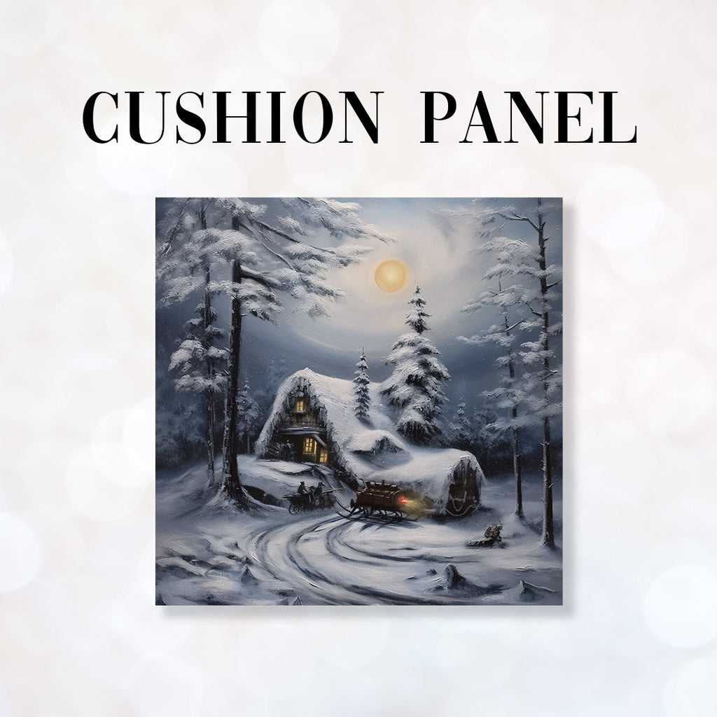 👉 PRINT ON DEMAND 👈 CUSHION Fabric Panel Winter Evening