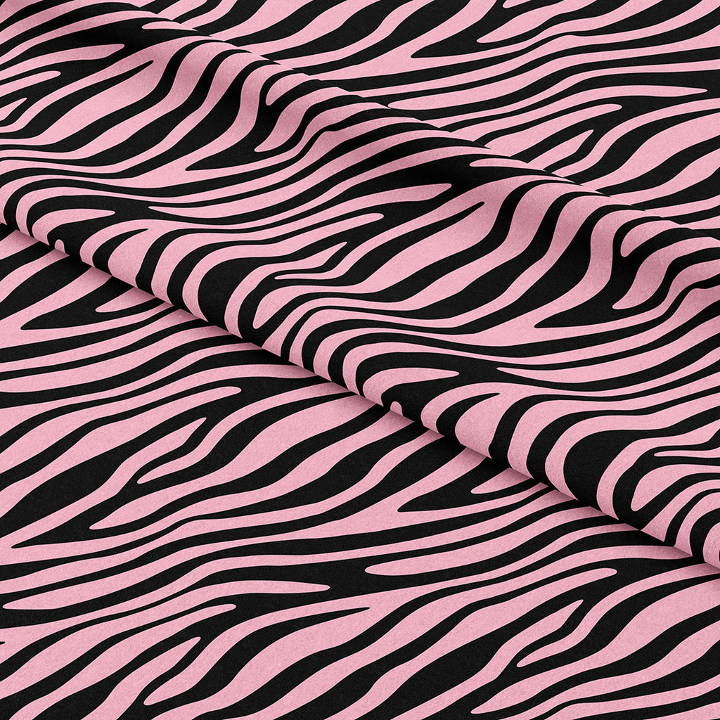 👉 PRINT ON DEMAND 👈 Zebra Pink and Black Various Fabric Bases