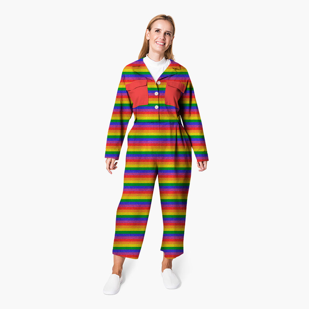 👉 PRINT ON DEMAND 👈 Glitter Rainbow Stripes Various Fabric Bases