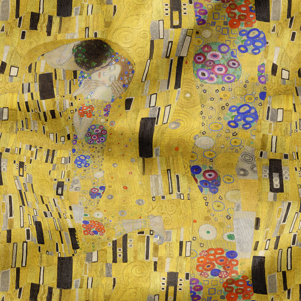 👉 PRINT ON DEMAND 👈 Gustav Klimt Kiss Various Fabric Bases
