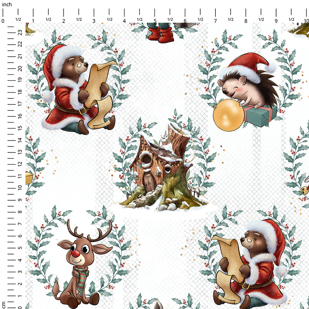 👉 PRINT ON DEMAND 👈 Santa's Little Helpers White Various Fabric Bases