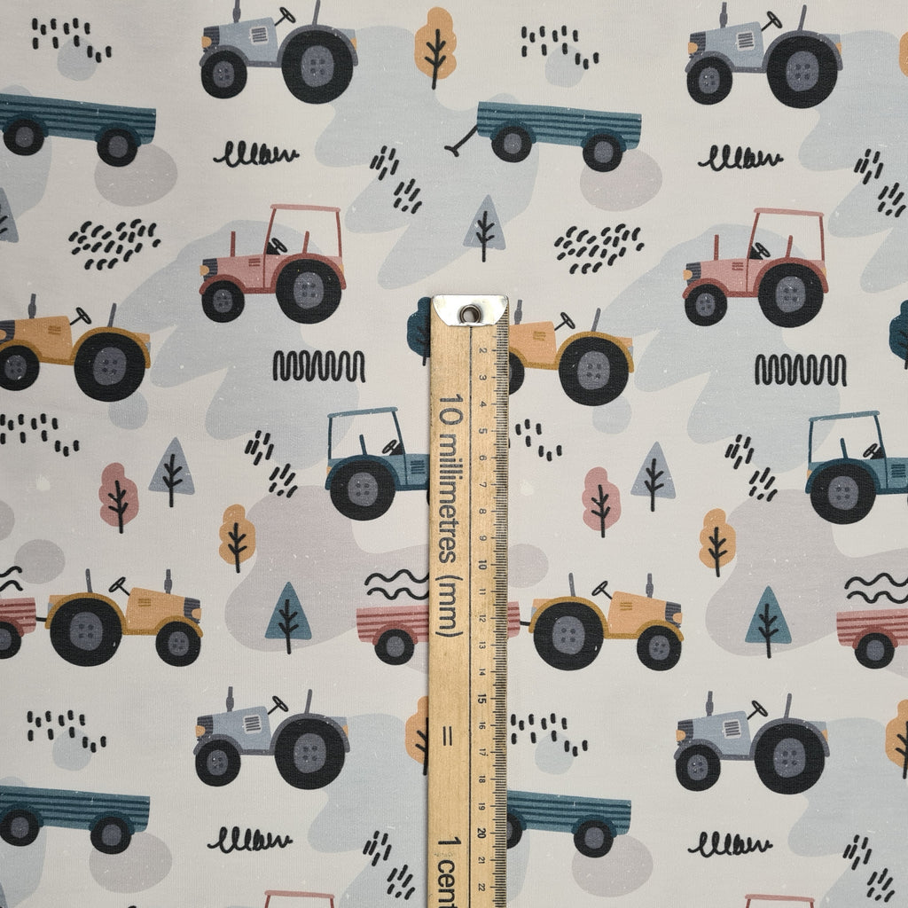 👉 PRINT ON DEMAND 👈 Tractor Doodle Various Fabric Bases
