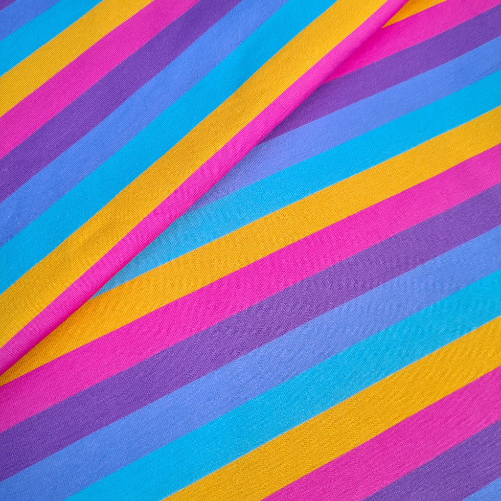 👉 PRINT ON DEMAND 👈 Summer Stripes Various Fabric Bases