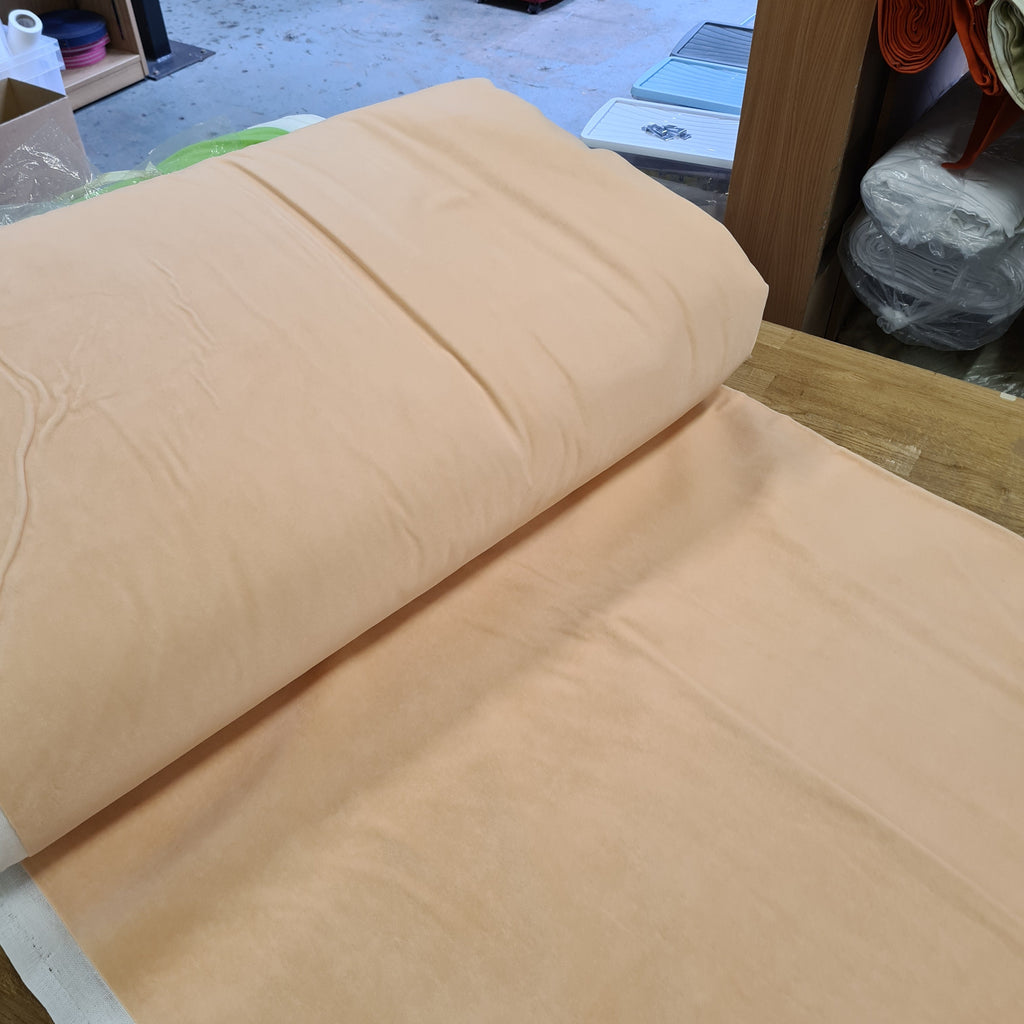 👉 FLAWED 👈 Peach Upholstery Velvet Fabric, priced by half metre