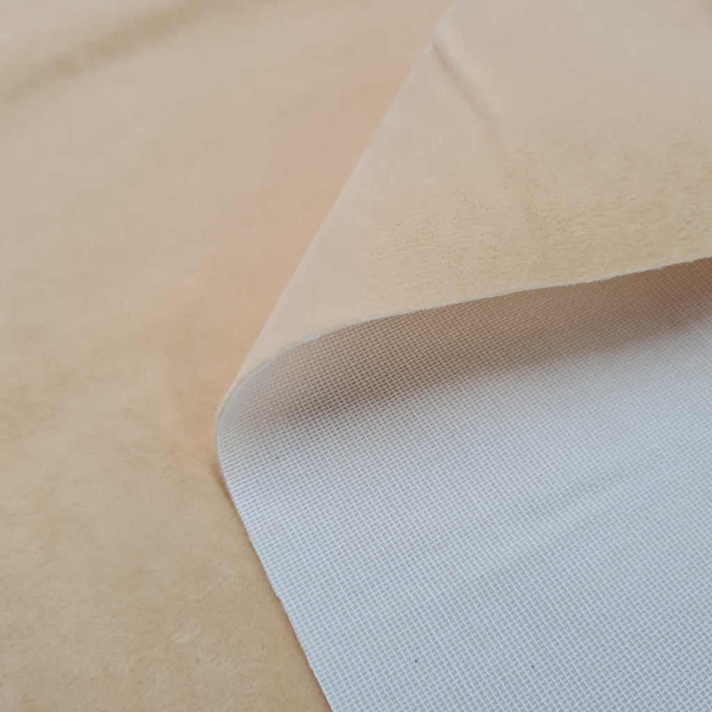 👉 FLAWED 👈 Peach Upholstery Velvet Fabric, priced by half metre