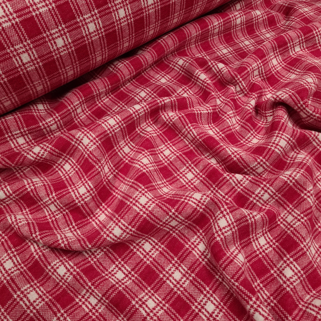 Strawberry Checks Brushed Knit, sold by half metre