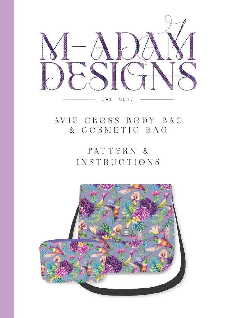 PDF Digital Pattern Crossbody Avie Bag Sewing Pattern by M-Adam Designs
