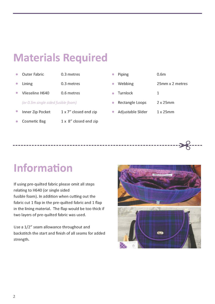 PDF Digital Pattern Crossbody Avie Bag Sewing Pattern by M-Adam Designs