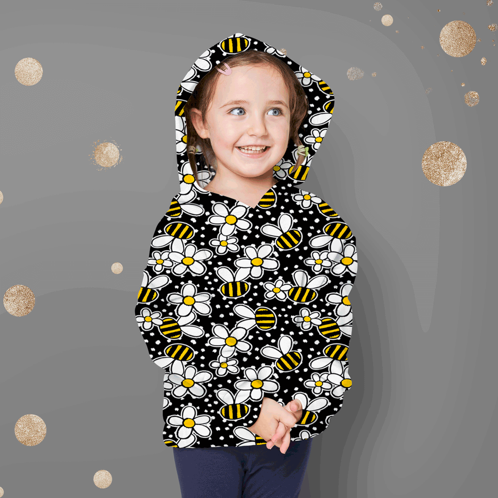 👉 PRINT ON DEMAND 👈 Daisy Bumble Bees Various Fabric Bases