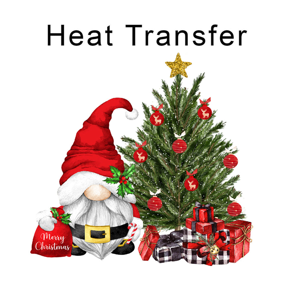 Christmas Tree Gnome Iron on Fabric Heat Transfer DTF-99