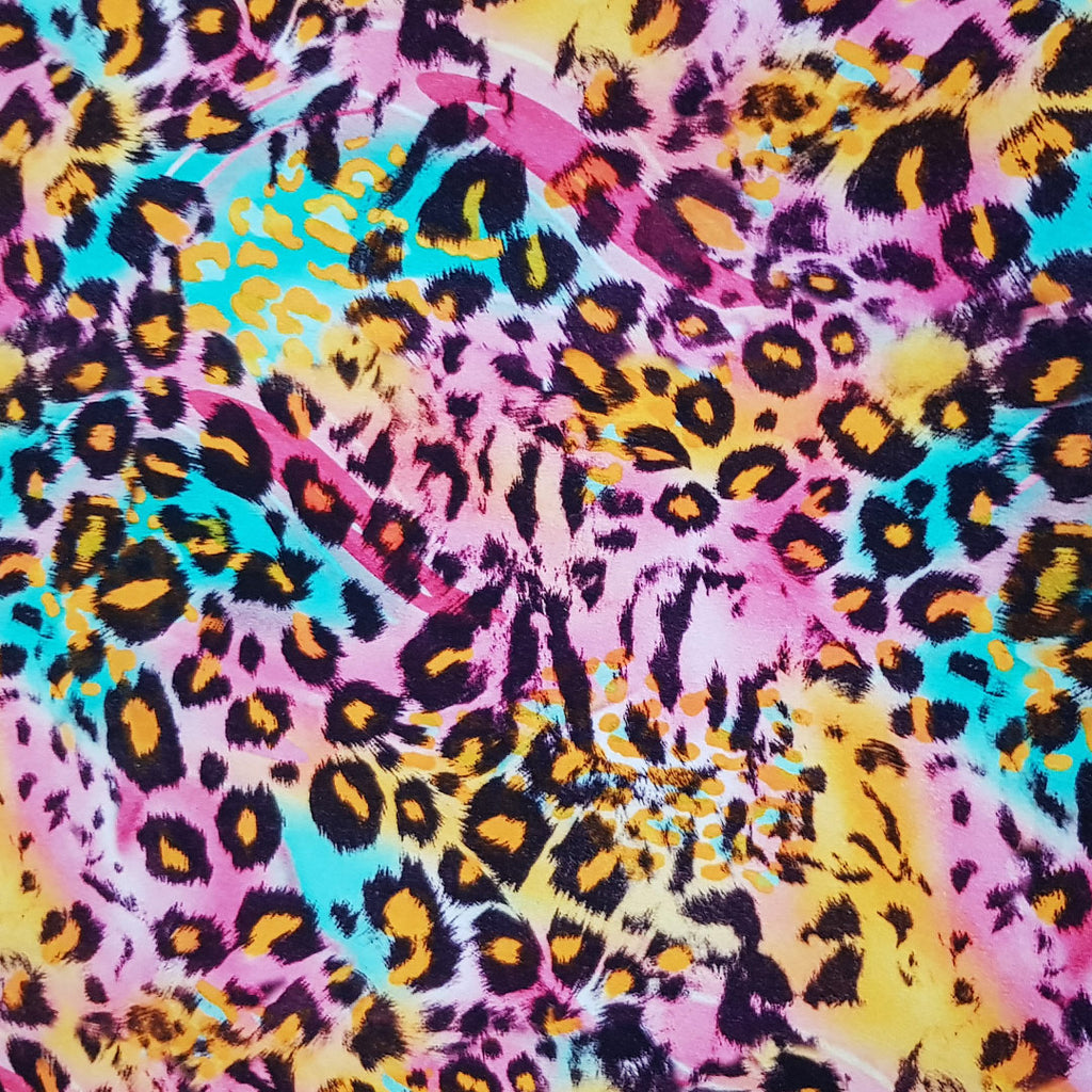 👉 PRINT ON DEMAND 👈 Colour Pop Animal Print Various Fabric Bases