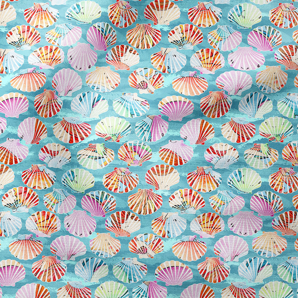 👉 PRINT ON DEMAND 👈 Cute Mermaids Shells Various Fabric Bases