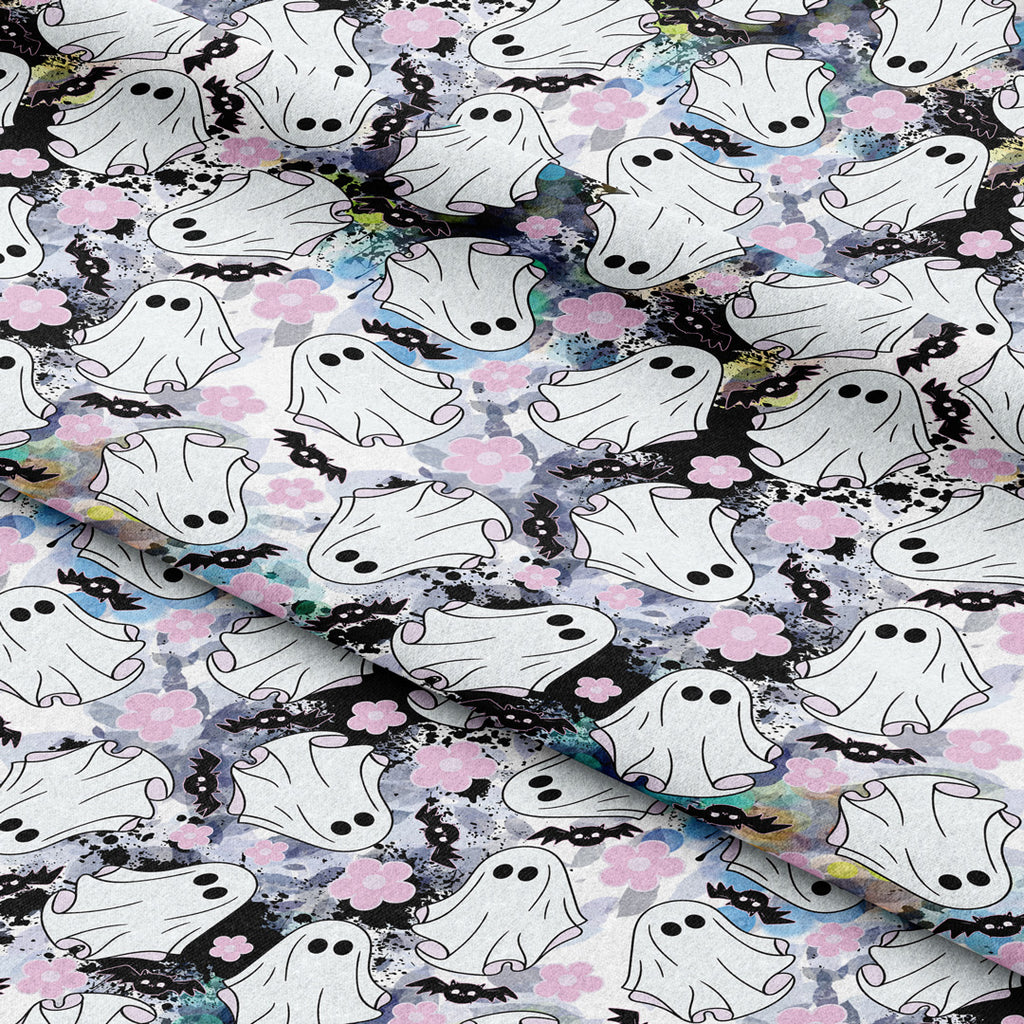 👉 PRINT ON DEMAND 👈 Cute Ghosts Various Fabric Bases