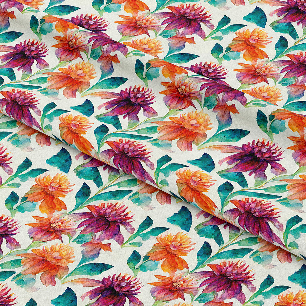 👉 PRINT ON DEMAND 👈 Dahlia Bright Blossom Various Fabric Bases