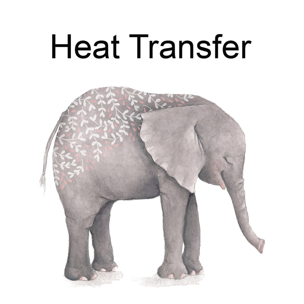 Elephant Iron on fabric heat transfer DTF-36