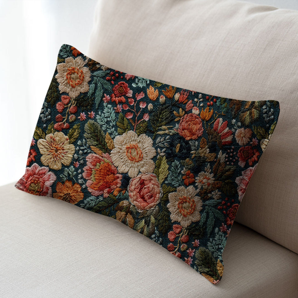👉 PRINT ON DEMAND 👈 Evelyn Floral Embroidery Various Fabric Bases