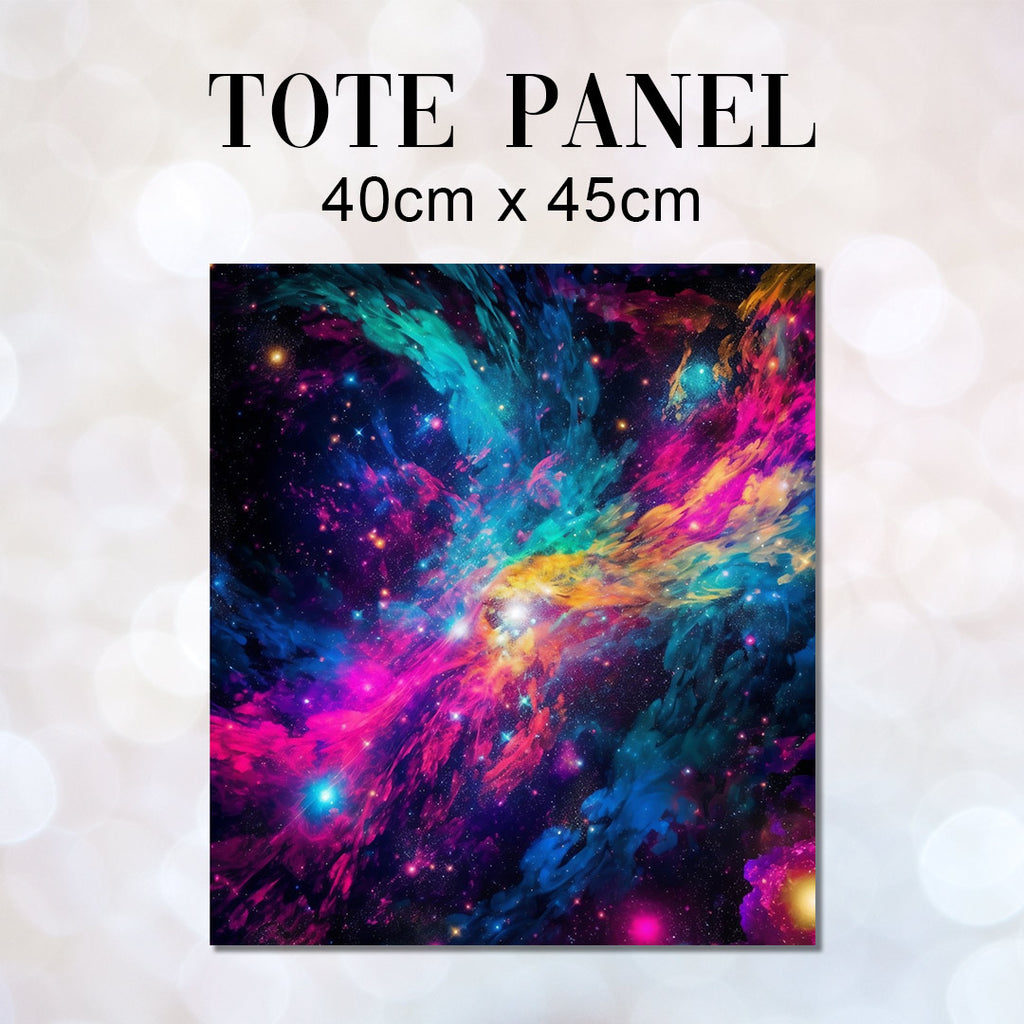 👉 PRINT ON DEMAND 👈 TOTE Galaxy Colour Burst Fabric Bag Panel