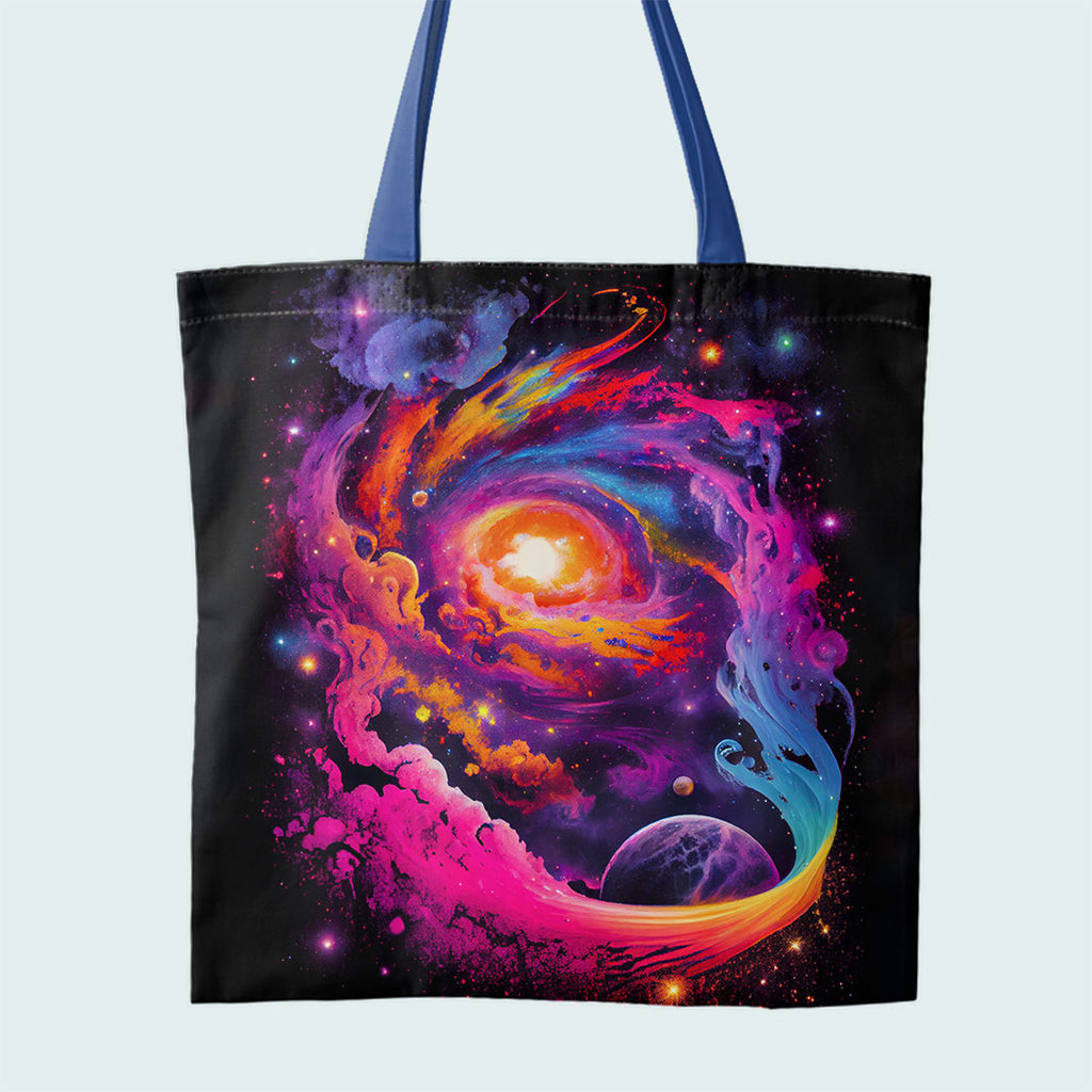 👉 PRINT ON DEMAND 👈 TOTE Galaxy Super Nova Fabric Bag Panel