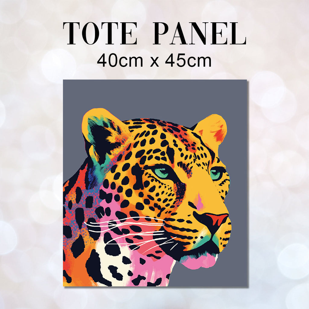 👉 PRINT ON DEMAND 👈 TOTE Leopard On Heather Fabric Bag Panel