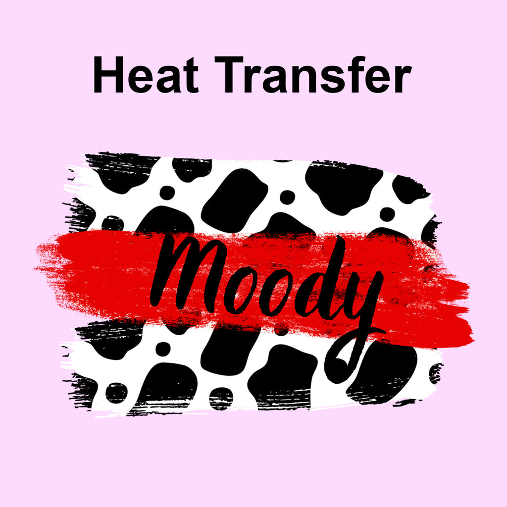 Moody Iron on fabric heat transfer DTF-33
