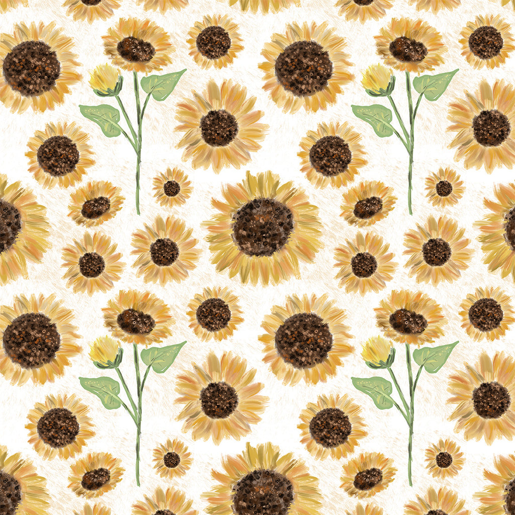 👉 PRINT ON DEMAND 👈 Sunflowers Various Fabric Bases