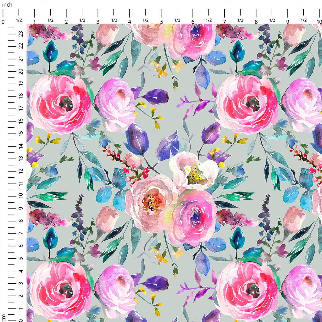 👉 PRINT ON DEMAND 👈 Watercolour Roses various fabric bases
